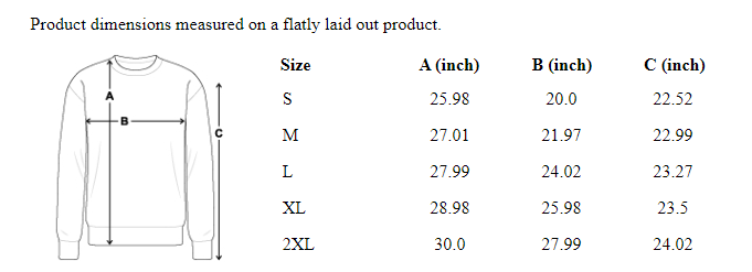 size guide sweater