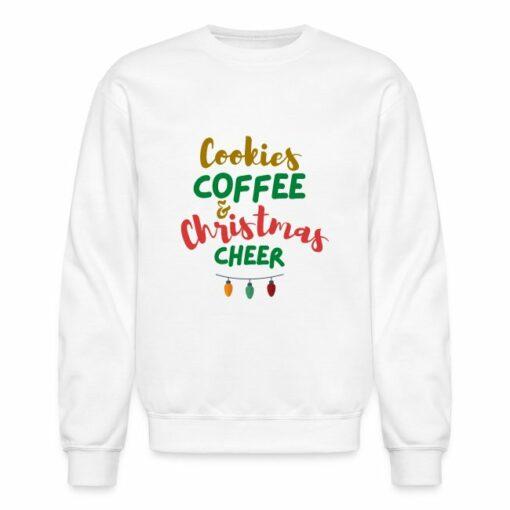 cookies-coffee-christmas-cheer crewneck sweatshirt